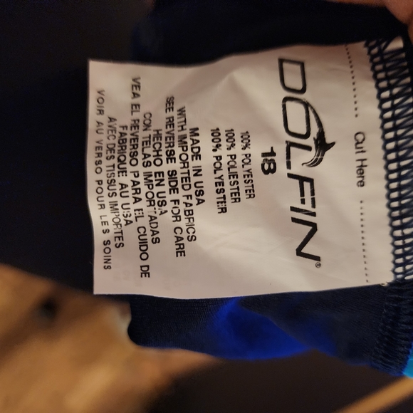 Dolfin Aquashape Zip-Front One Piece Aquatard. Plus size 16 - Picture 4 of 4